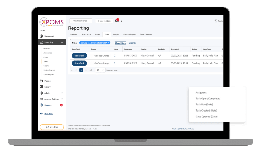 Task Management_Custom Reporting